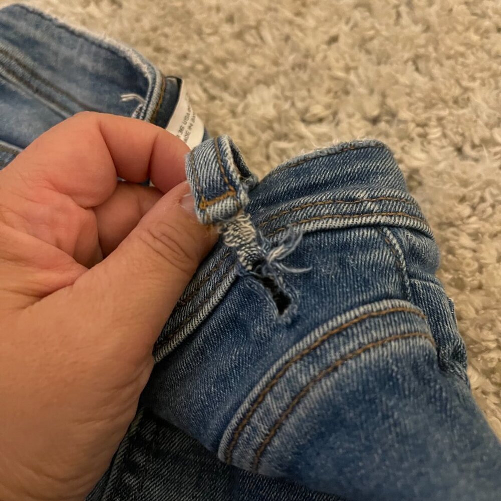 Zara Distressed Skinny Jeans w/ Ankle Zips - Picture 7 of 8